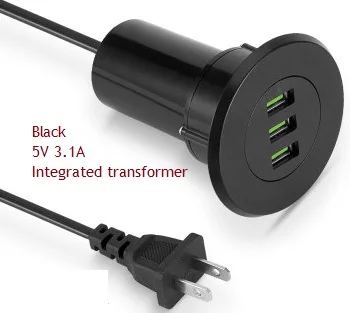 Черный Серебряный Белый Пуш-ап USB для зарядки телефона скрытый встроенный офисный стол массажное кресло диван-кровать