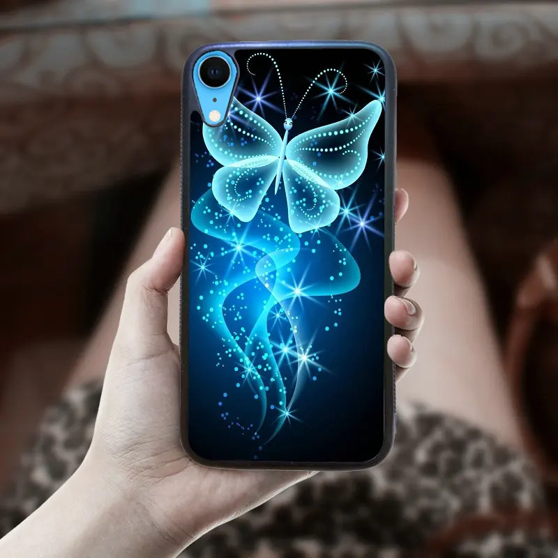 Чехол для iphone XR Жесткий Пластиковый черный чехол задней панели PC TPU мобильного