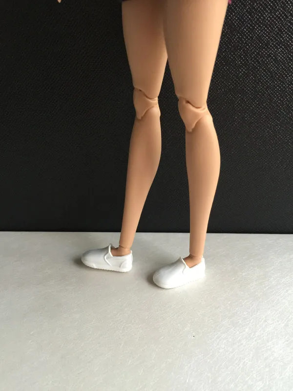 

doll toy shoes white shoes flat foot shoes for your barbie 1:6 dolls BBI616