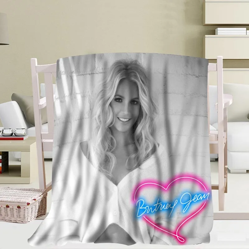 Blanket Пользовательские Britney Спирс одеяло s Путешествия Диван коралловый флис тканевые одеяла мягкий пушистый теплый диван кровать плед большой размер - Цвет: Blanket