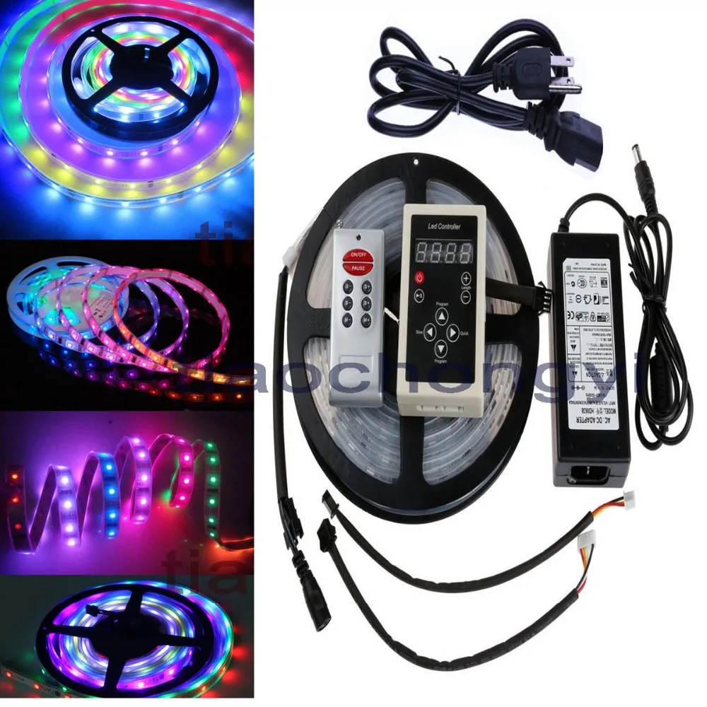 Светодиодная лента водонепроницаемая 5 м 5050 RGB Dream Color 6803 IC светильник 133 изменения