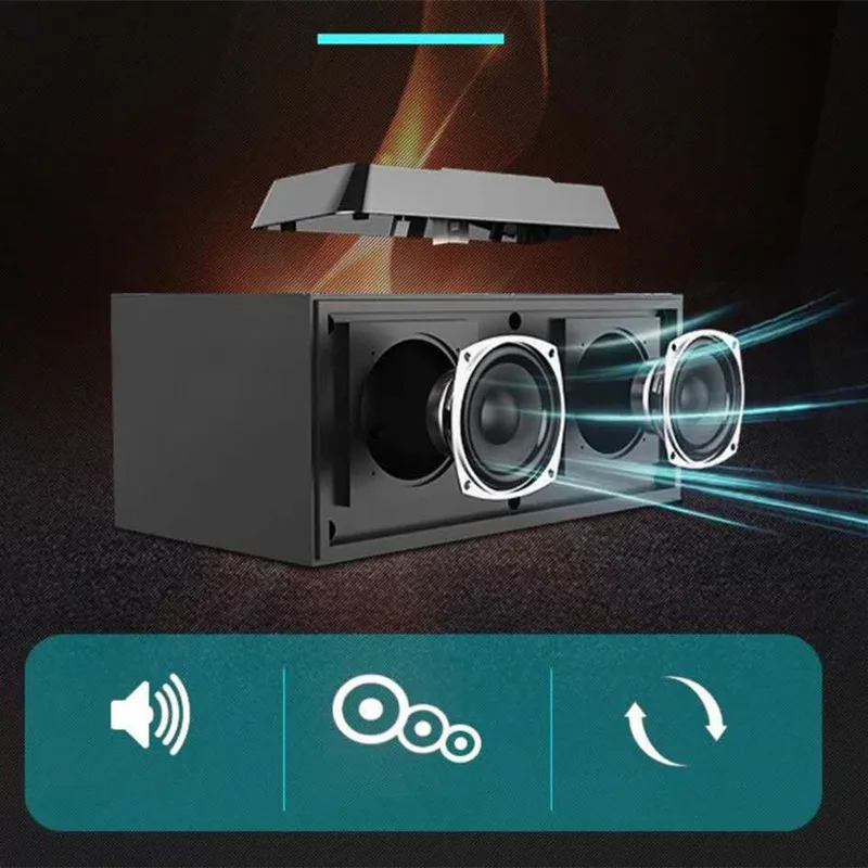 2,1 Bluetooth звуковые часы с будильником, стерео динамик для звонков, FM радио, TF карта, U диск, mp3-плеер, портативный сабвуфер, AUX, USB, медиа-машина