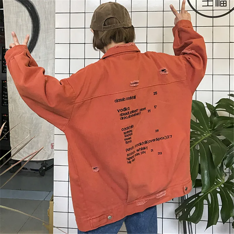 Женская Весенняя Модная Джинсовая куртка 2019 Новая женская с надписью для