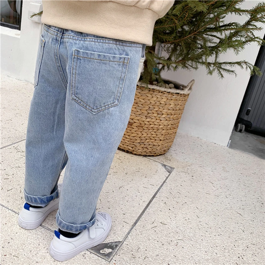 2019 Baby Boy Jeans Pants Girls Spring Casual Trousers Elastic Waist Clothing Toddler Fashion | Детская одежда и обувь