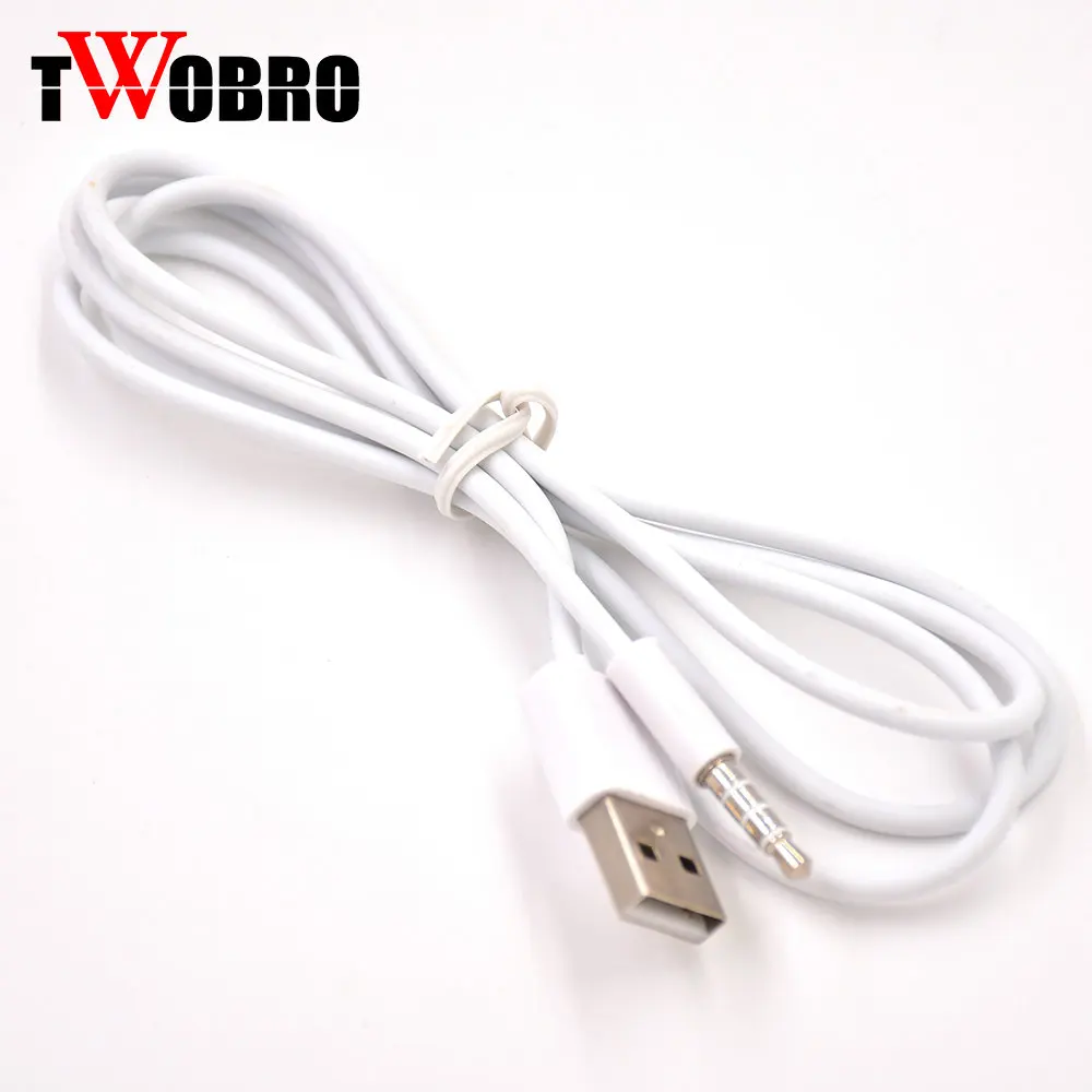 Новый высококачественный портативный аудиоразъем AUX 3 5 мм штекер USB 2 0 Мужской