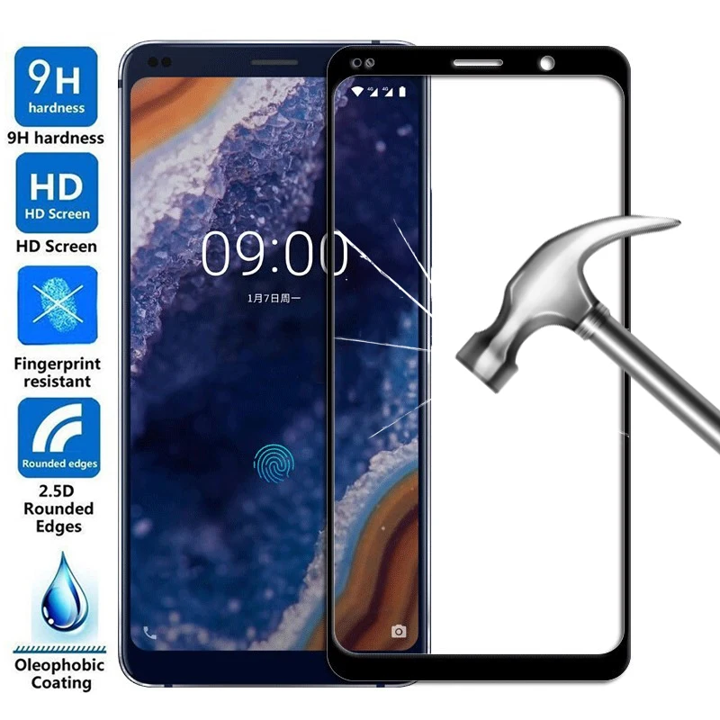 Защитное стекло 9H для Nokia 9 PureView Защитная пленка экрана 8 Nokia8 Nokia8.1 Nokia9 защитное