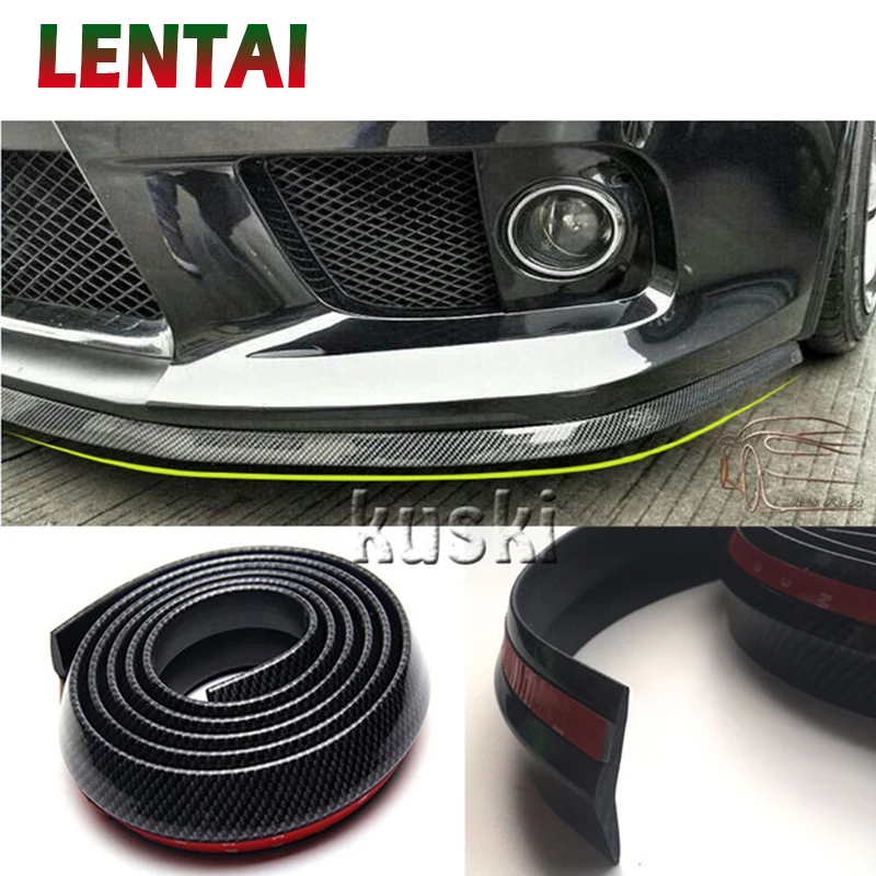 

LENTAI 1Set Auto Car Front Chin Spoiler Carbon Stickers For Mercedes W203 W204 BMW E39 E36 E90 F30 F10 Volvo XC60 Alfa Romeo