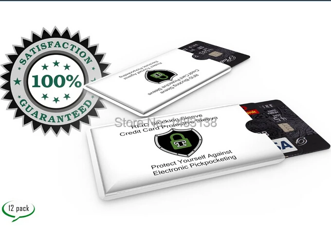 100 шт./лот RFID-Блокировка рукава для кредитных карт защитные безопасные от воров 100%