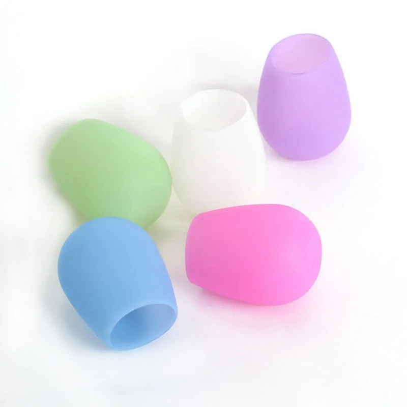 Портативная силиконовая винная чашка небьющаяся Складная вечерняя для