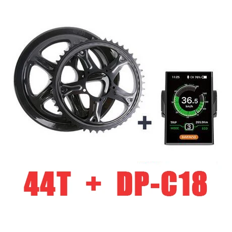 KITPLUS Bafang е-байка 36В Электрический мотор 500W 8Fun середине привод Conversion Kit BBS02 BLDC бесщеточный мотор, фара для электровелосипеда в комплект велосипед преобразования - Цвет: 44T and DP-C18