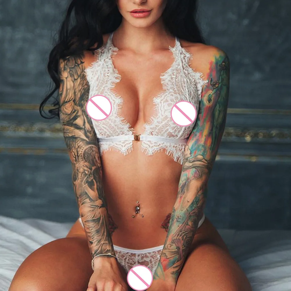 Модные женские сексуальные ресницы кружева Babydoll нижнее белье стринги набор