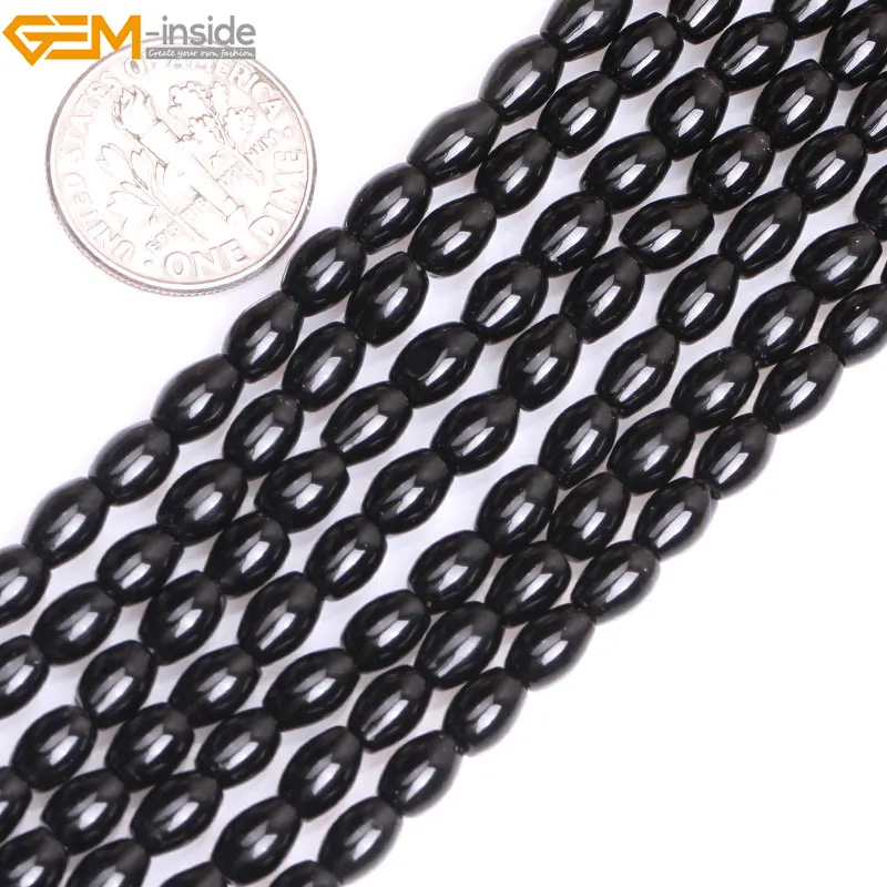 Бусы из камня Агата черные бусы с натуральным оливковым узором для изготовления