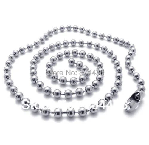 Бесплатная доставка Оптовая продажа 2 4 мм 316L ожерелье из нержавеющей стали