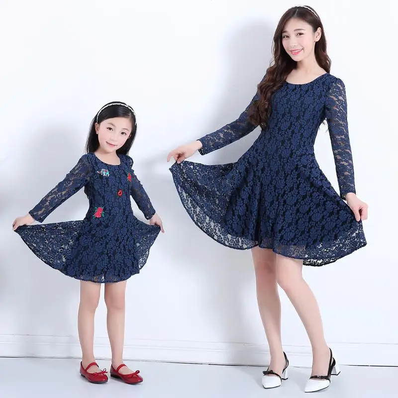 Платья для мамы и дочки мама кружевное платье девочек 2019 розовый девочка