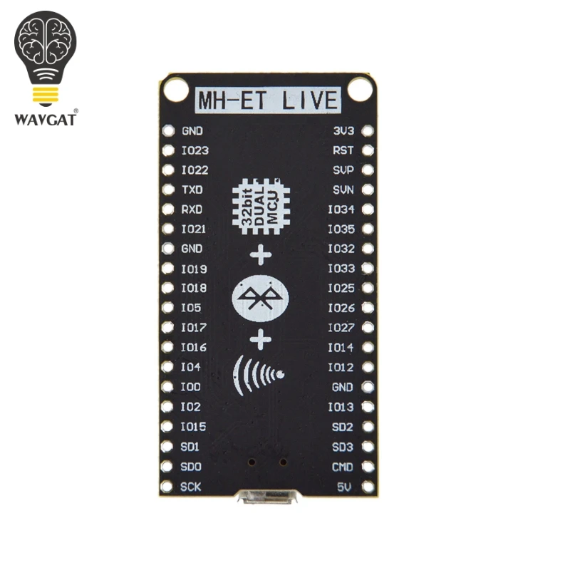 WAVGAT ESP32 плата разработки WiFi + Bluetooth ультра низкое энергопотребление двухъядерный