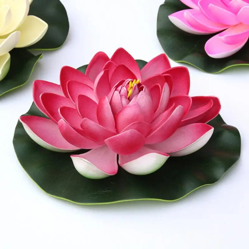 2 шт. Аквариум Моделирование лотоса Flowe открытый надувной коврик для бассейна в воде пейзаж аквариума украшения из растений случайный цвет