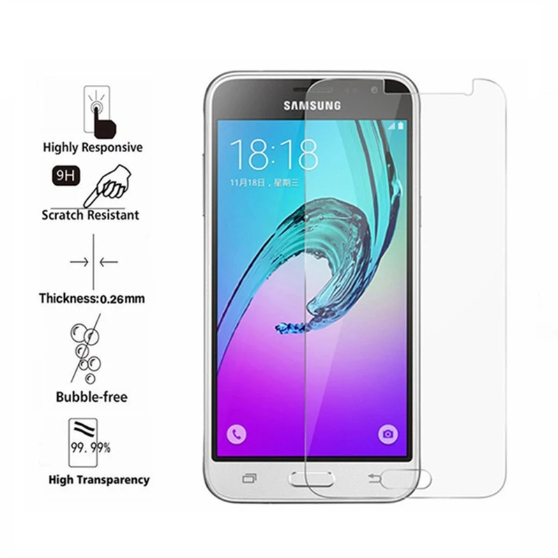 Закаленное стекло для Samsung Galaxy J3 2 шт. Защитная пленка J320 J310|for samsung galaxy j3|glass for samsungfor