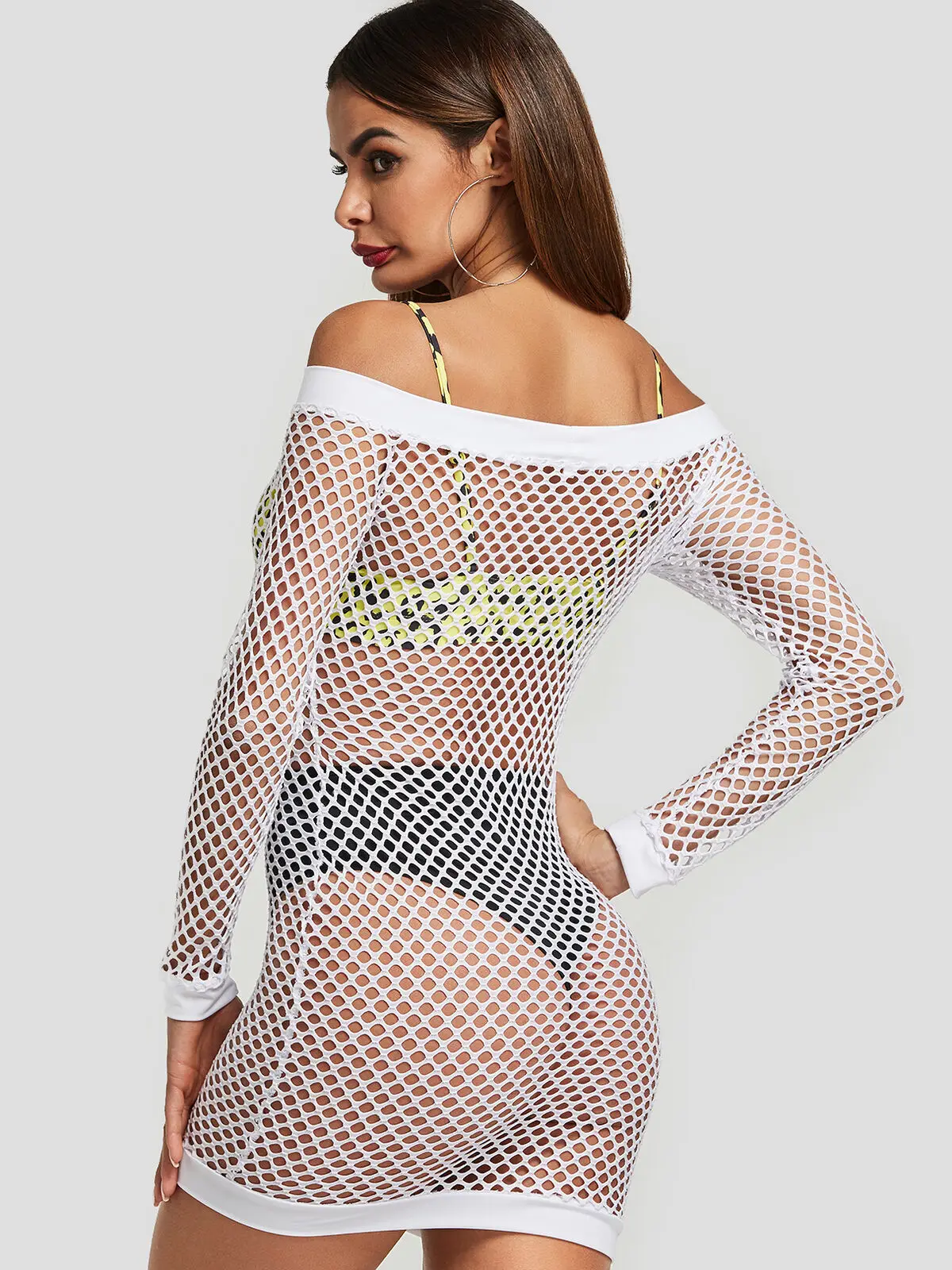 2019 Для женщин Спортивная ванный комплект платье открытые ажурные Cover Up пляжный