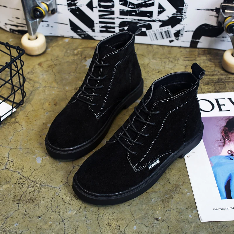 Size35-40 2018 новые женские ботильоны осенние на шнуровке удобная обувь женщина