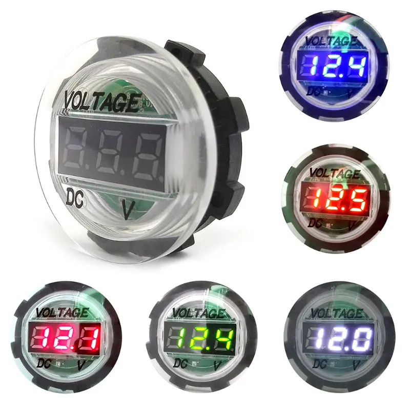 DC5 48V прозрачный Вольтметр для мотоциклов прочный квадроциклов универсальный