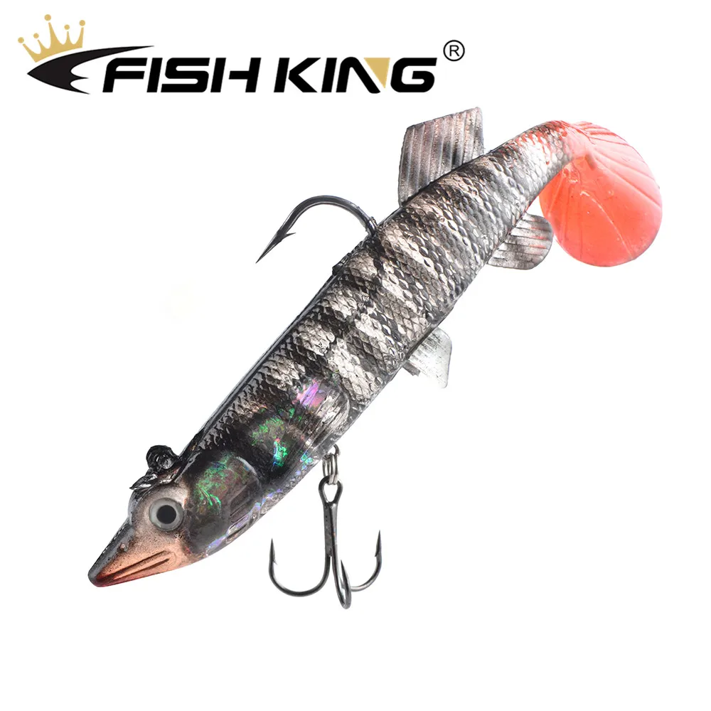 Рыбы король 8 5g 18 5 гр 28 40g Jig Head рыболовные приманки T хвост Щука Мягкая приманка с