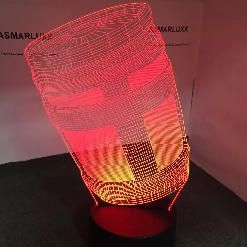 Chug твердого английского фарфора 3D светодиодный светильник USB ночник лампа OEM ODM