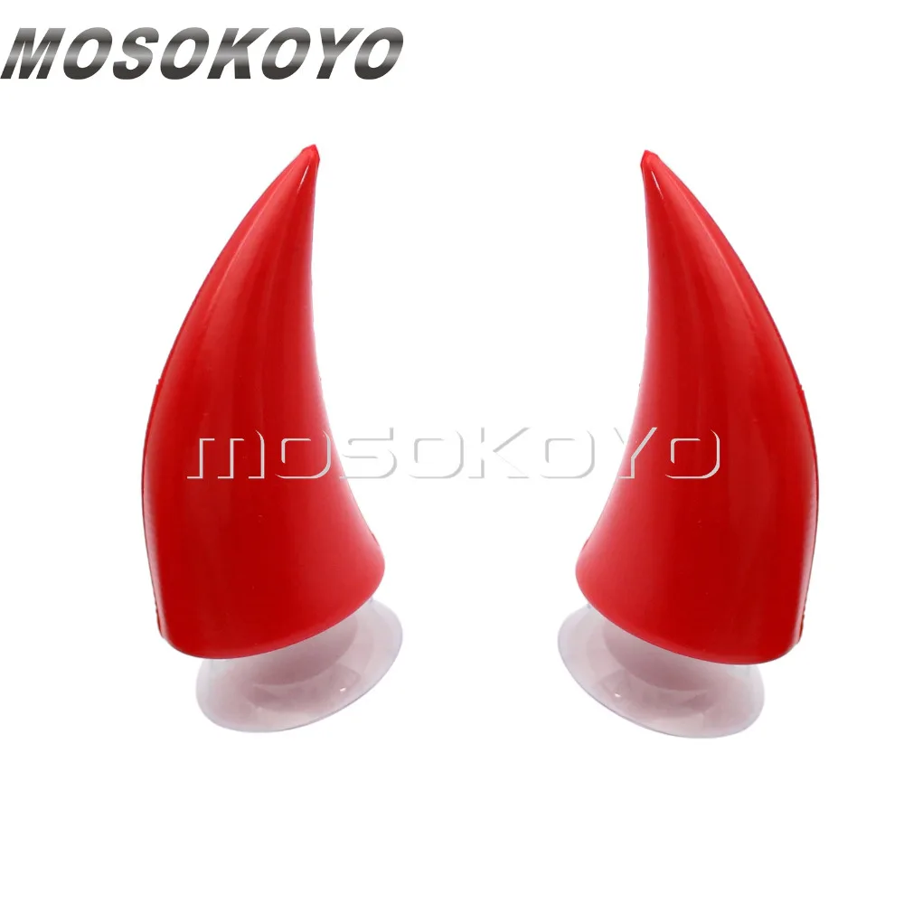 2 шт. рожковый шлем для мотоцикла дьявола присоска на присоске черный синий