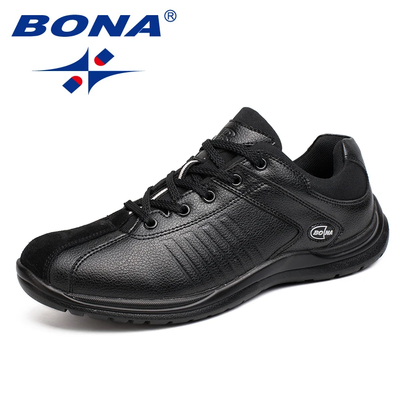 

BONA New Style Men Casual Shoes Lace Up Hand Made Microfiber Men Shoes Comfortable Flat Shoes Men Soft Light Fast Free Shipping
