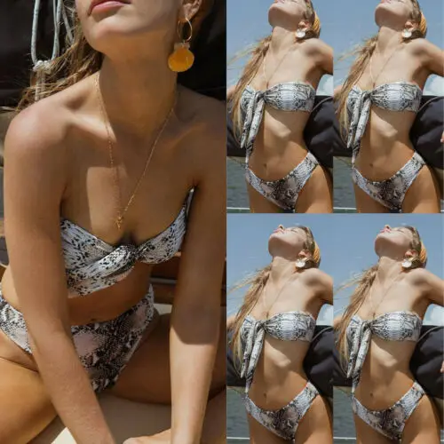 Новый сексуальный женский комплект бикини с бюстгальтером пуш ап бандажный