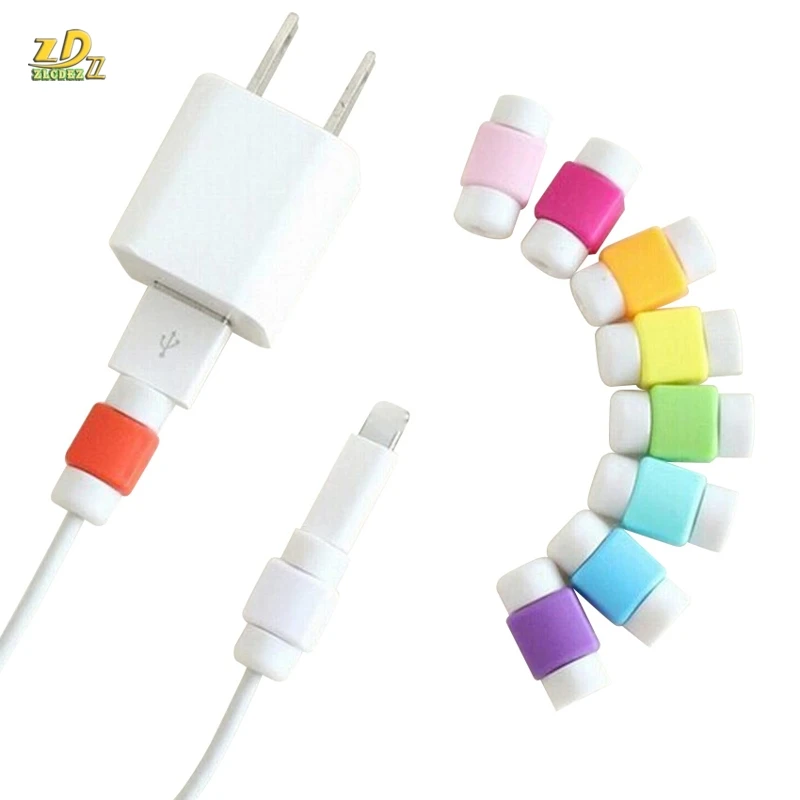 Silicone Winding Clips USB line Data Cable Protector protect Cables Protection Winder for iphone cable Wire Tool 1000pcs | Электроника