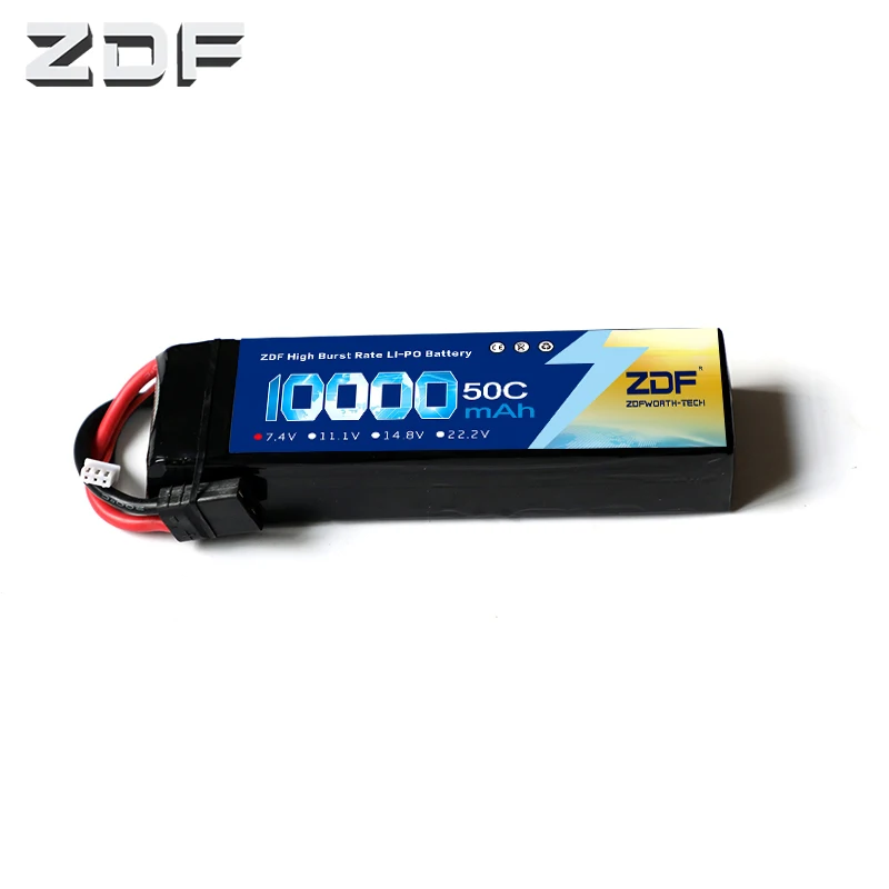 ZDF Power Lipo Battery 2S 7 4 V 10000mah 50C Max 100C для rc Airplane Traxxas RC Truck 1/8 1/10 Car Boat Support оптовая