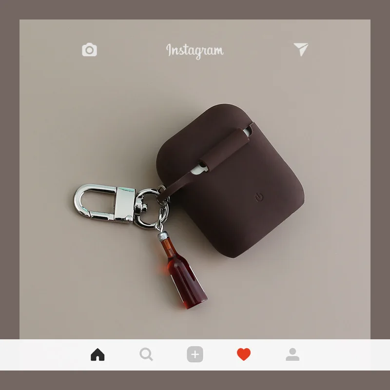 Модный декоративный силиконовый чехол для винной бутылки Apple Airpods 1 2 аксессуары