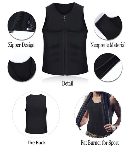 Мужской неопреновый жилет для похудения Cami Hot Shapers топы жилет боди для сауны пот термо