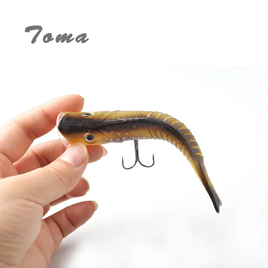 Мягкие рыболовные приманки TOMA 1 шт. плавающие пластиковые 110 мм 17 г с шариком и