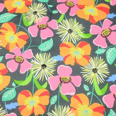 color 15 1 метр хлопок ткань с цветочным принтом ручной работы DIY одежды платье детская одежда хлопок T530 - Цвет: color 15