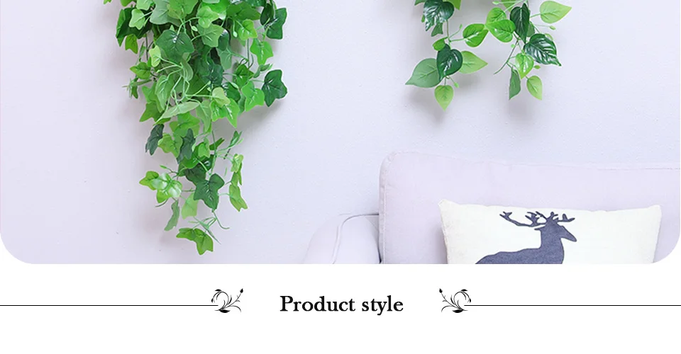 RUYI, 100 см, искусственные растения, на стену, лоза, ожерелье, подвесная корзина, окно, балкон, гостиная, украшение для дома, зеленое растение