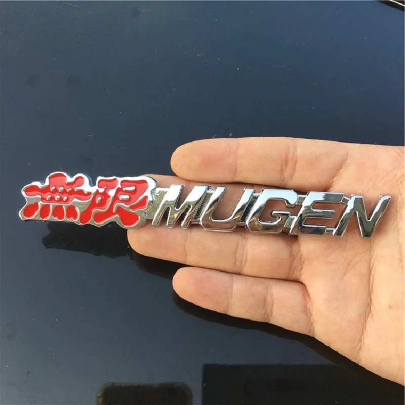 3d логотип Mugen Задняя эмблема алюминиевая хромированная для автомобильного