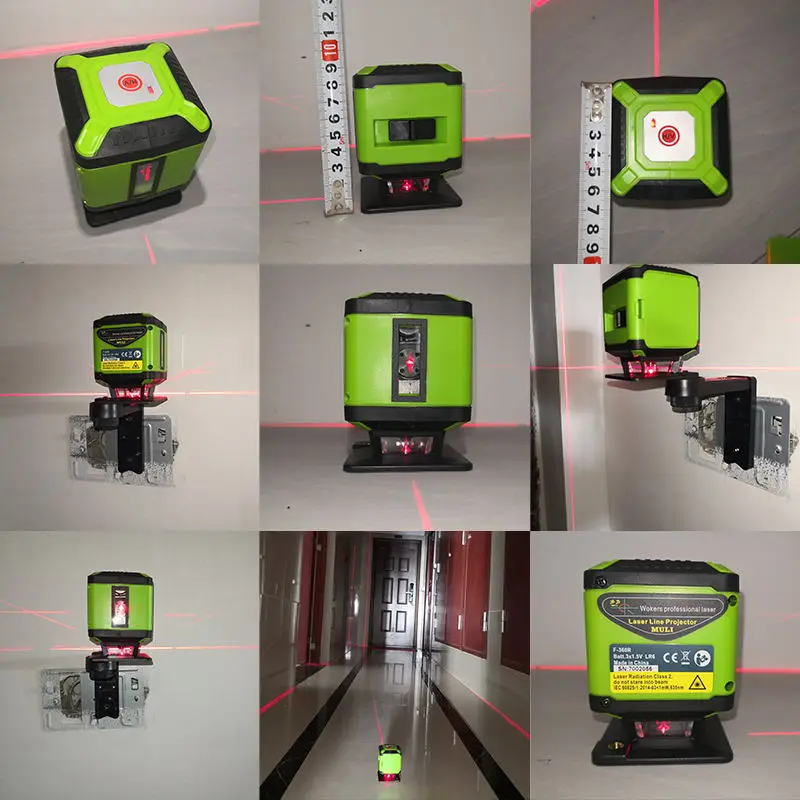 muli Portable 5 Lines Red Beam Floor Laser Level for Tile Laying Square Leveling Cross Line 360 Degrees Horizontal Cover | Инструменты