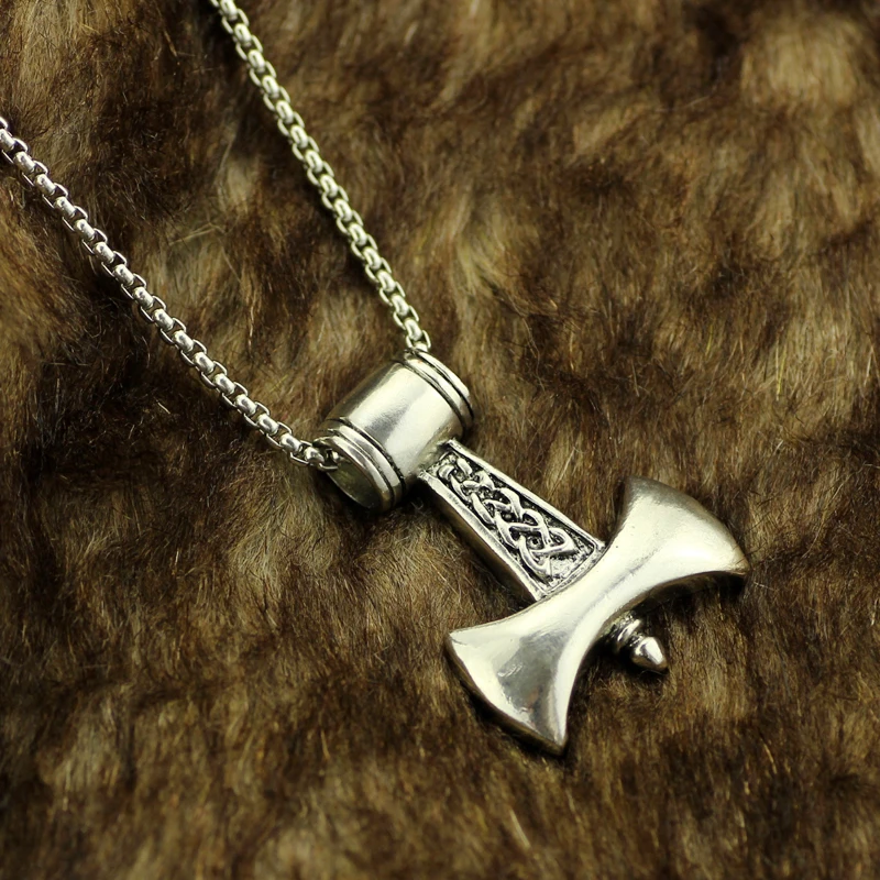 Панк винтажная цепочка викингов Odin's Ravens Of Thor's Hammer Mjolnir скандинавский топор