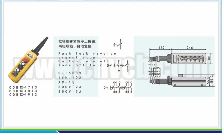 BS10 One off nine on кнопочный замок вращающаяся кнопка срочной остановки 500 В 10A