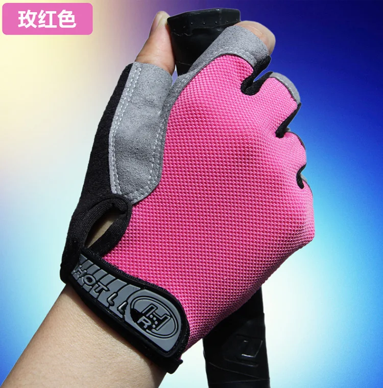 Велосипедные рабочие перчатки с открытыми пальцами противоударные дышащие для