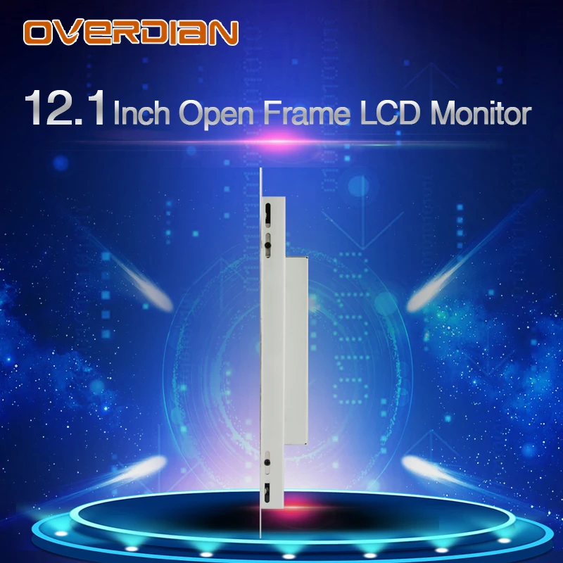 Промышленный ЖК монитор 12/12 1 дюйм VGA/HDMI/AV/TV/USB интерфейс в металлическом корпусе