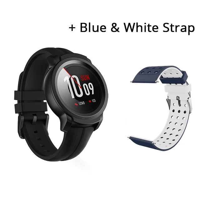 E2 add blue strap Подарок ремешок Ticwatch E2 Смарт часы Bluetooth gps часы для мужчин носить OS Google 5ATM водонепроницаемый фитнес трекер спортивные наручные часы - Цвет: E2 add blue strap