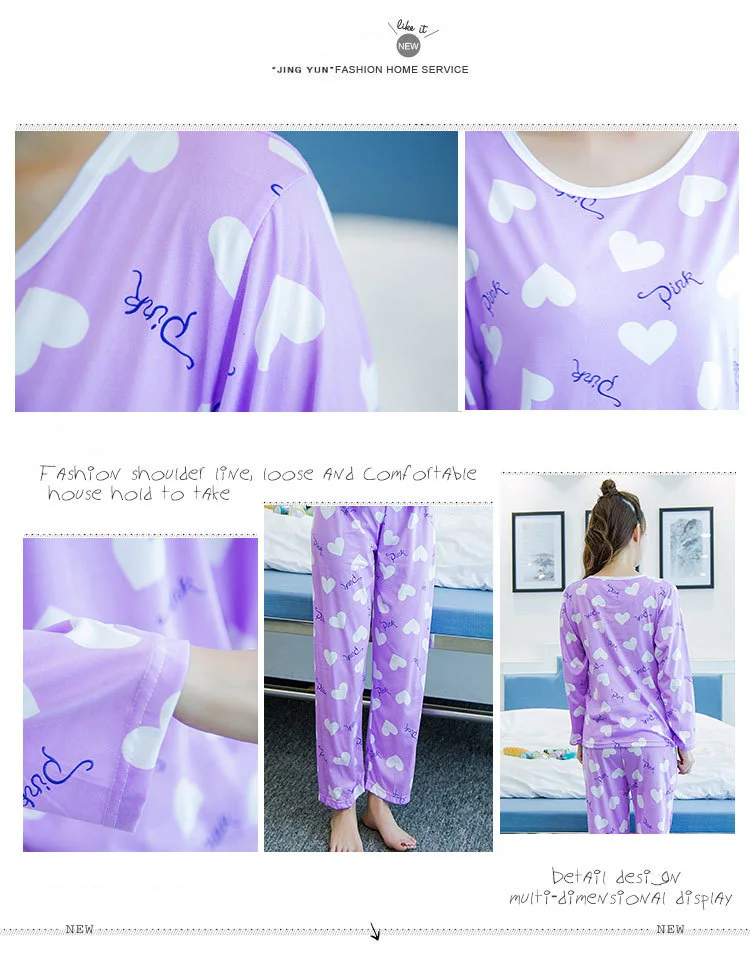 Прекрасный Pijama Пижамы Женские для Женщин Установить Каваи Pijamas Mujer Femme Feminino
