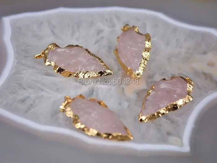 5 шт. подвеска в виде Розы с золотым гальваническим покрытием из драгоценного