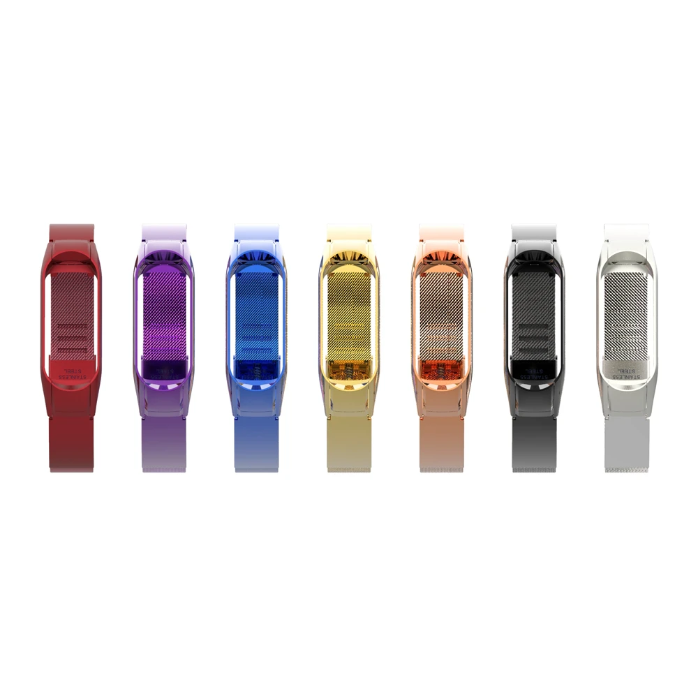 Металлический ремешок для Mi Band 3 сменный Xiaomi аксессуары смарт-браслета стальной |