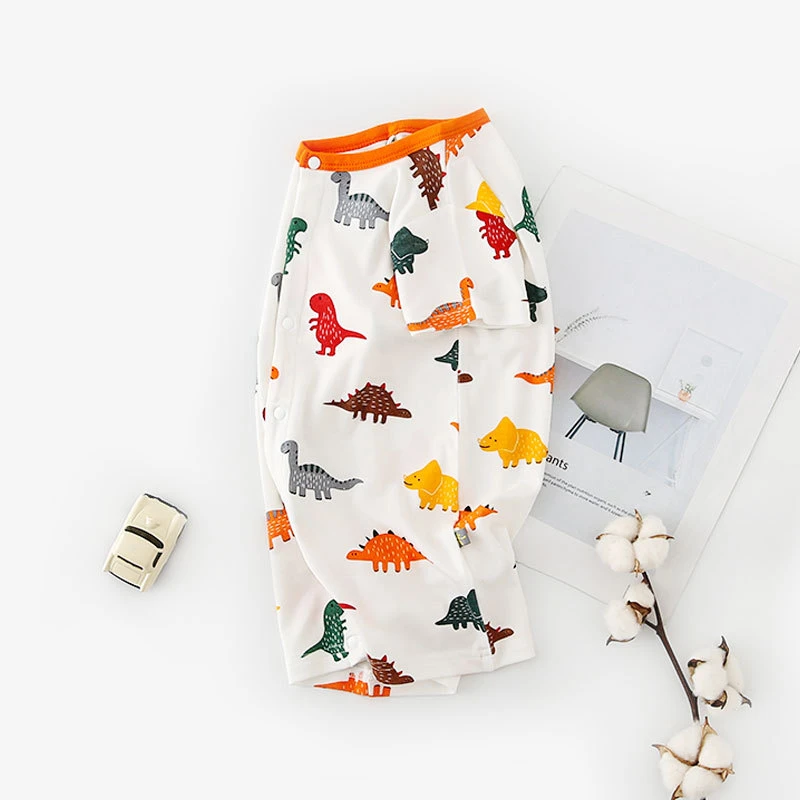 Cartoon Dinosaur Design Baby Rompers Newborn Clothing Cotton Short Sleeve Jumpsuits Boys Girls Outerwear Costume |