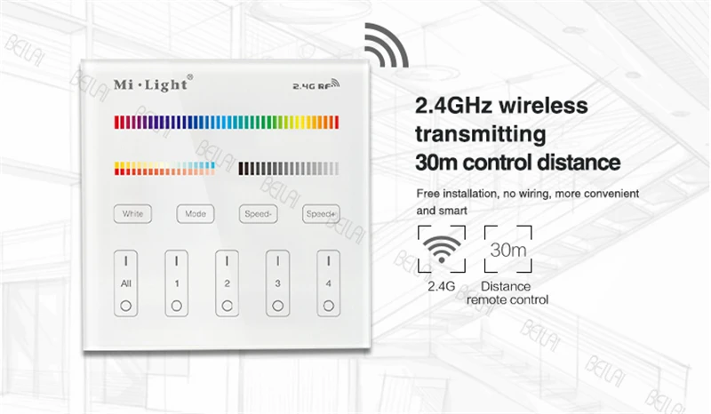 Ми свет 4 зоны RGB + CCT Smart Панель пульт дистанционного управления Сенсорный экран