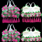 Женский Гавайский Цветочный Бюстгальтер с кисточкой кулон танец хула аксессуары для выступлений летние пляжные тропические вечерние костюмы на Хэллоуин