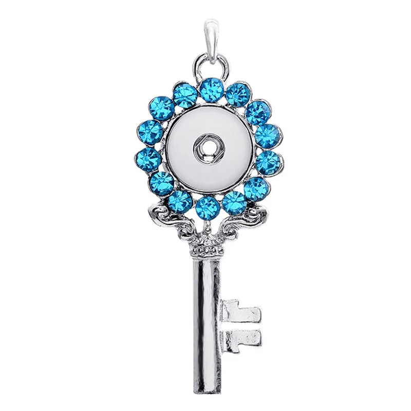 Key Retro 219 Vintage Sweater Chain Ginger Snap Button Jewelry Pendant Necklace Charm jewelry For Women Fit 18mm | Украшения и